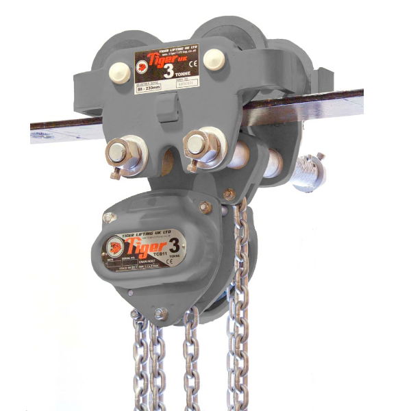 3 tonne Tiger Corrosion Resistant Combination Hoist Push Travel - Narrow